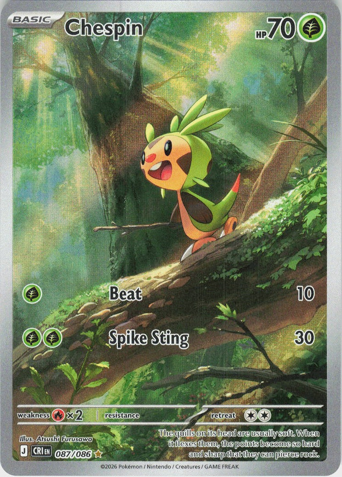 Chespin - Chaos Rising #087/86 - Near Mint - Holofoil