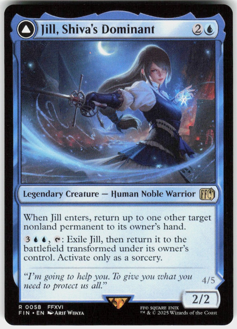 Jill, Shiva's Dominant // Shiva, Warden of Ice #58 NM