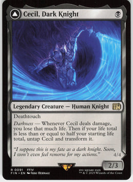 Cecil, Dark Knight // Cecil, Redeemed Paladin #91 NM