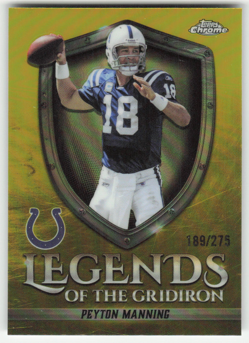 Peyton Manning [Yellow Refractor] #LOG-10 Non-Foil