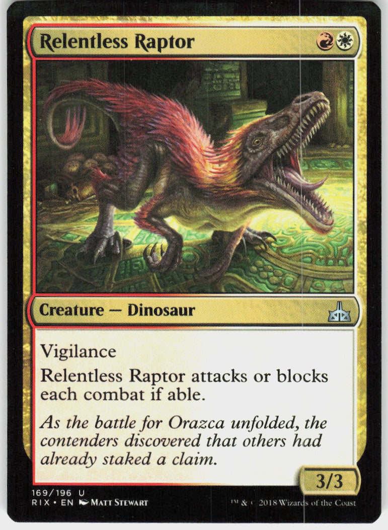 Relentless Raptor #169 NM