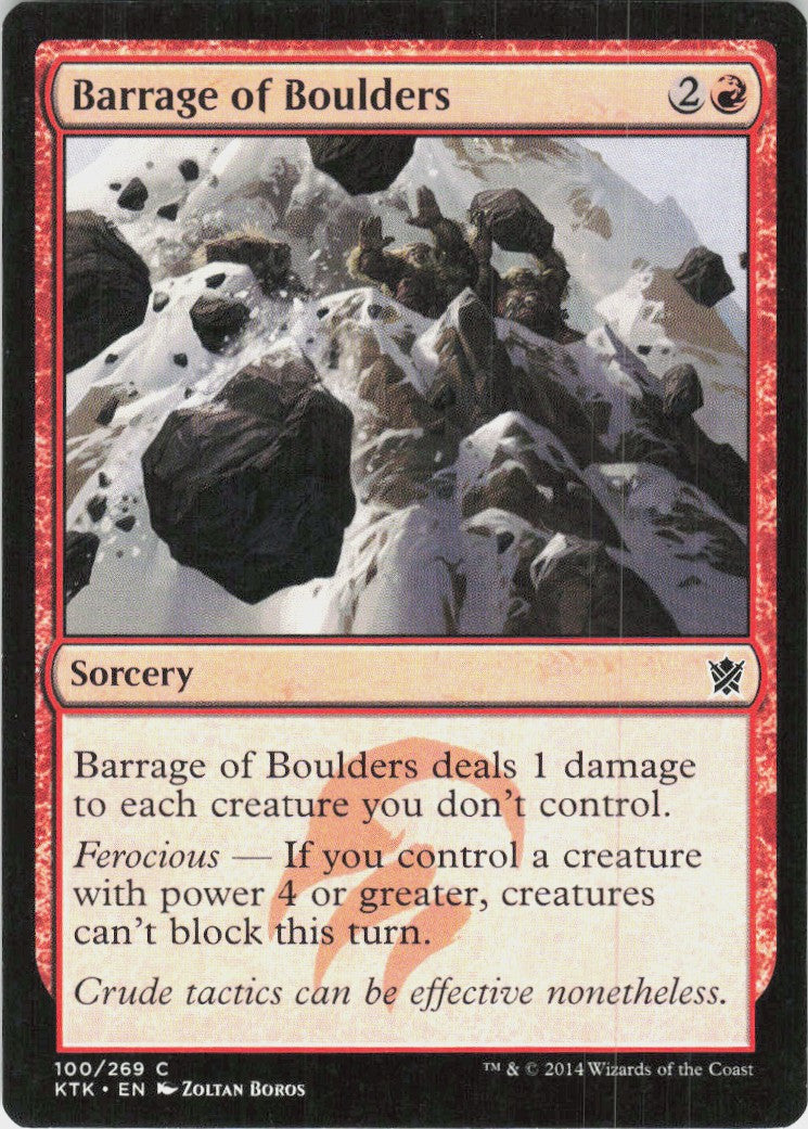 Barrage of Boulders #100