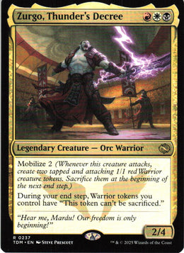 Zurgo, Thunder's Decree #237 NM