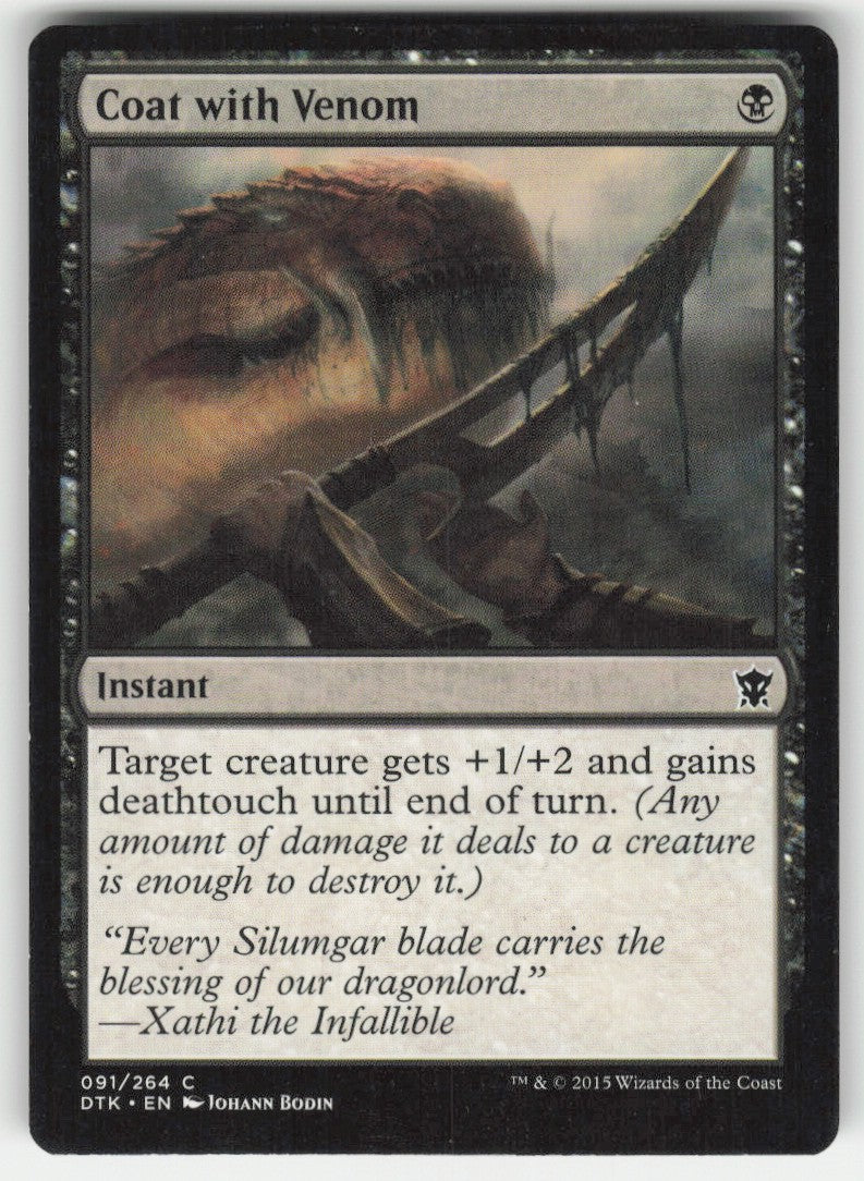 Coat with Venom #91/264 Dragons of Tarkir MTG Non-Foil English
