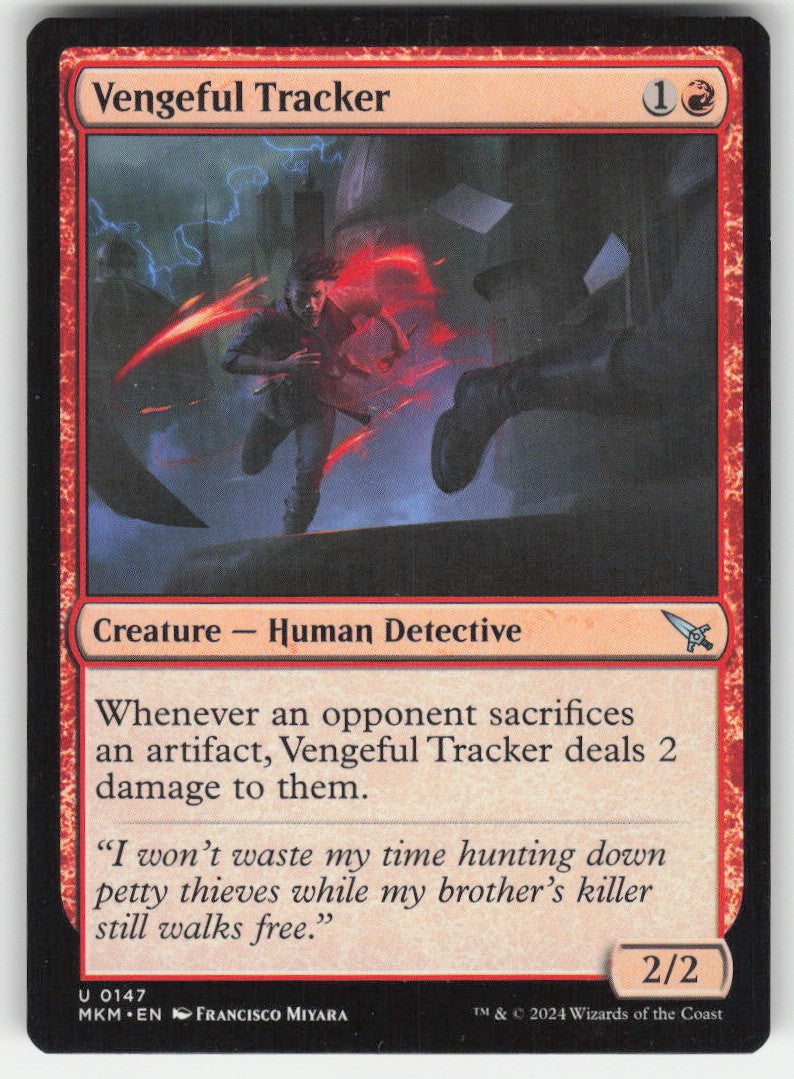 Vengeful Tracker #147 Murders at Karlov Manor MTG Non-Foil English