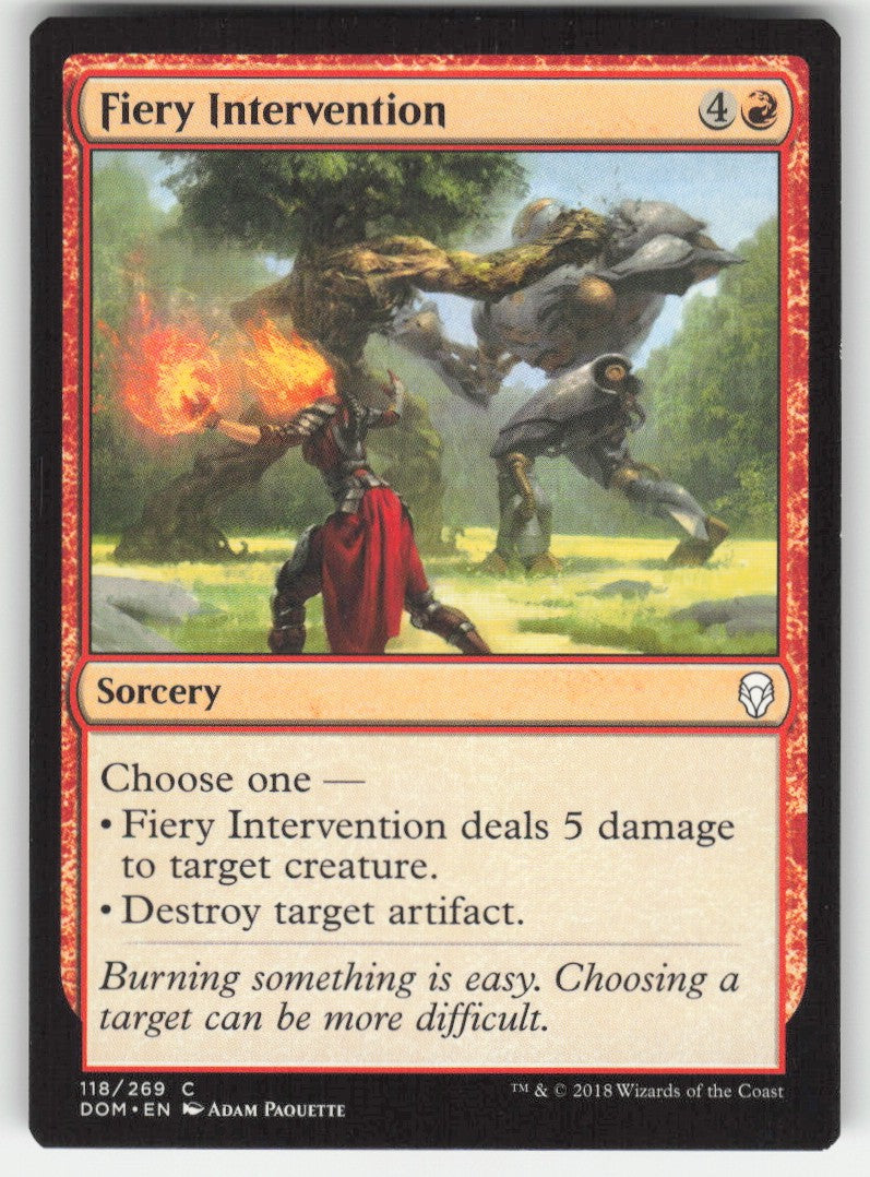 Fiery Intervention #118/269 Dominaria MTG Non-Foil English