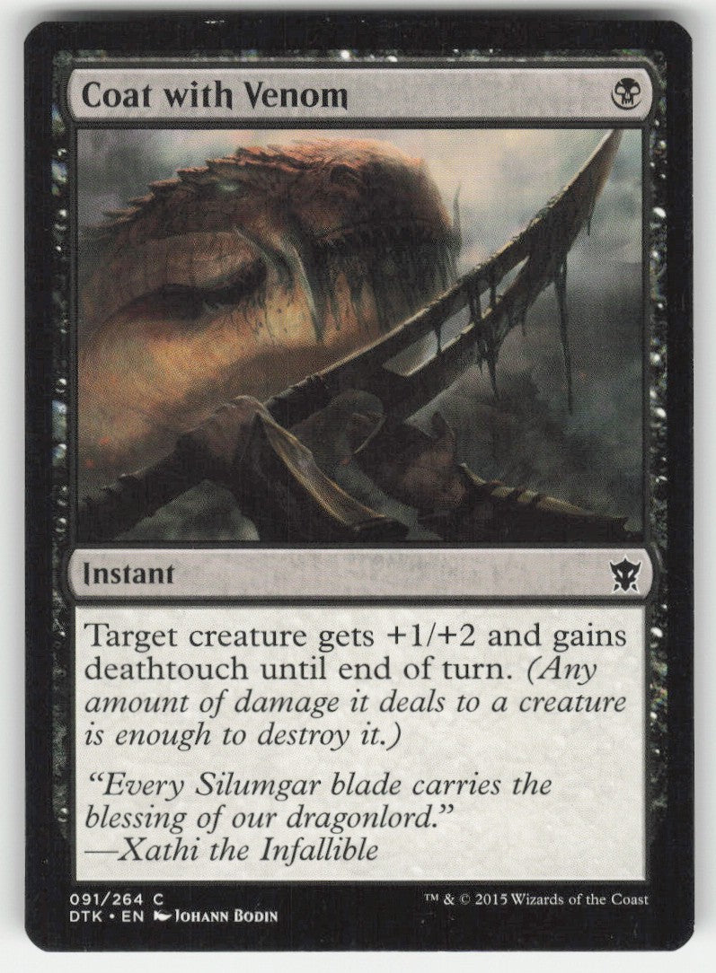 Coat with Venom #91/264 Dragons of Tarkir MTG Non-Foil English