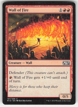Wall of Fire #167/269 Magic 2015 MTG Non-Foil English
