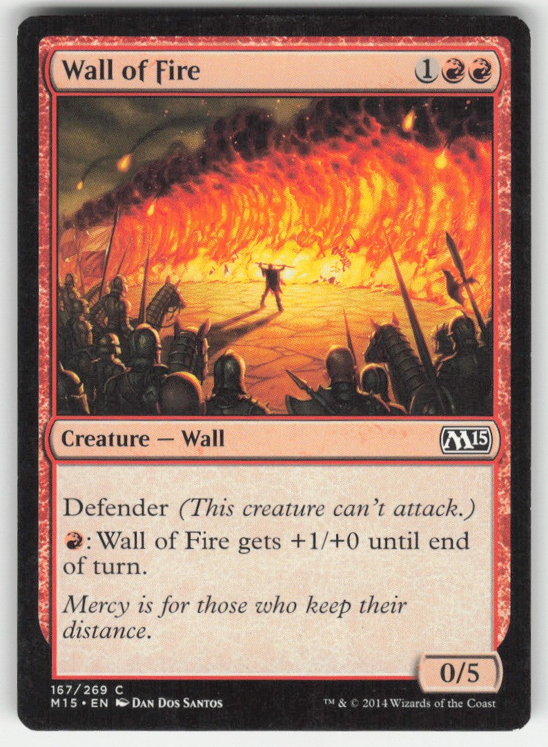 Wall of Fire #167/269 Magic 2015 MTG Non-Foil English