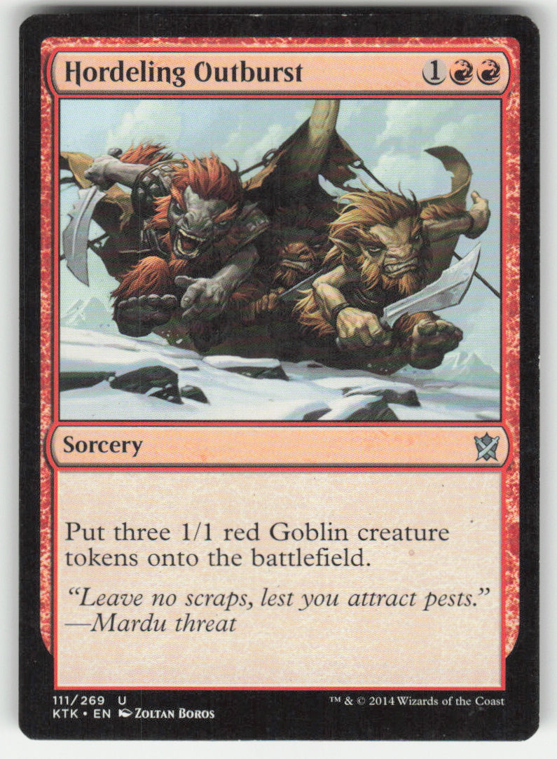 Hordeling Outburst #111/269 Khans of Tarkir MTG Non-Foil English