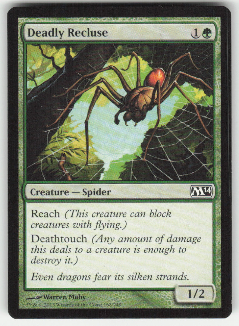 Deadly Recluse #168/249 Magic 2014 MTG Non-Foil English