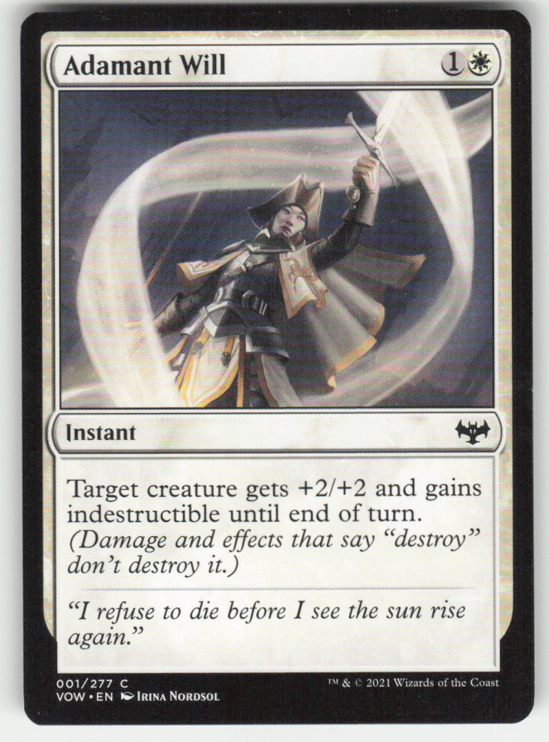 Adamant Will #1/277 Innistrad: Crimson Vow MTG Non-Foil English