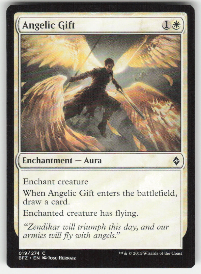 Angelic Gift #19/274 Battle for Zendikar MTG Non-Foil English