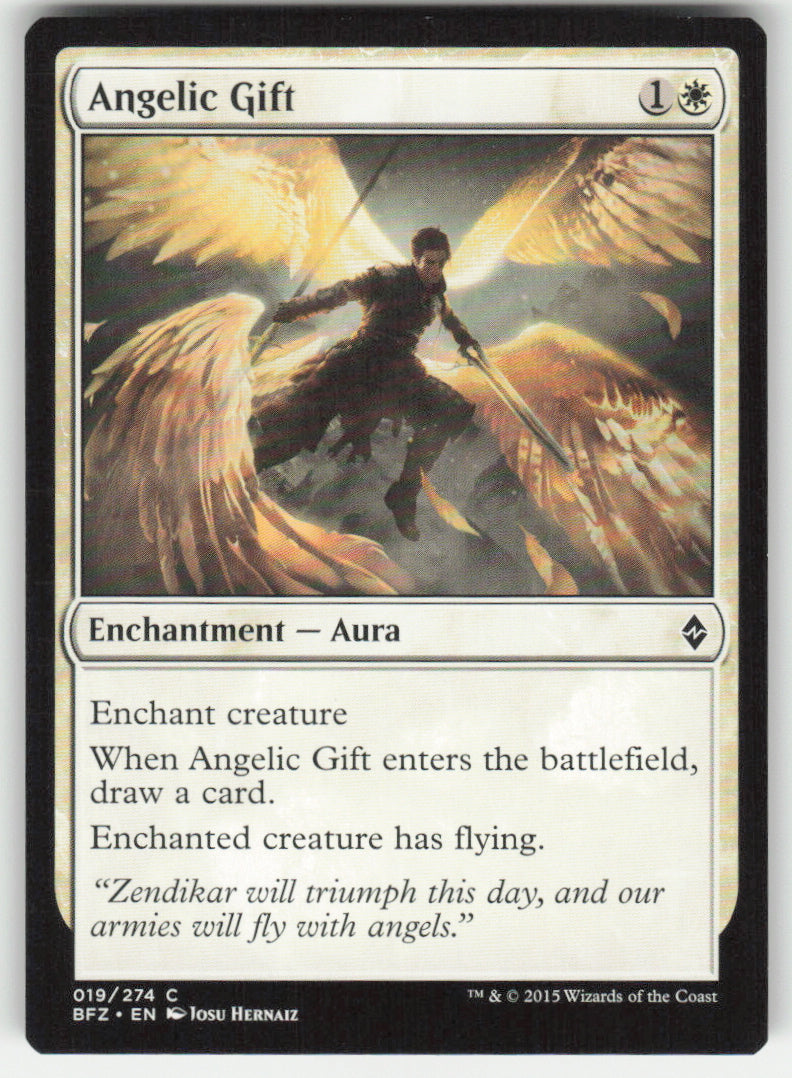 Angelic Gift #19/274 Battle for Zendikar MTG Non-Foil English