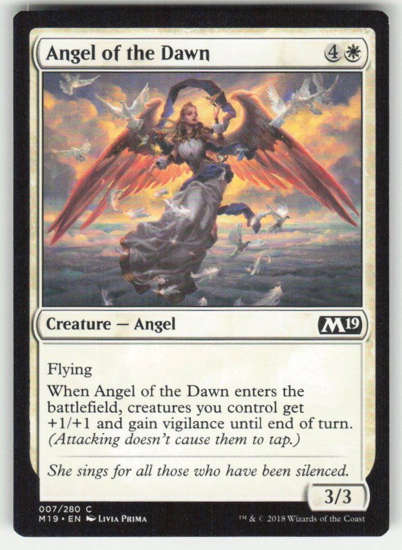 Angel of the Dawn #7/280 Core Set 2019 MTG Non-Foil English