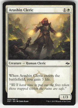 Arashin Cleric #5/185 Fate Reforged MTG Non-Foil English
