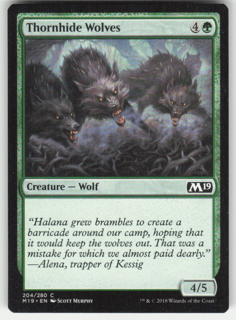 Thornhide Wolves #204/280 Core Set 2019 MTG Non-Foil English