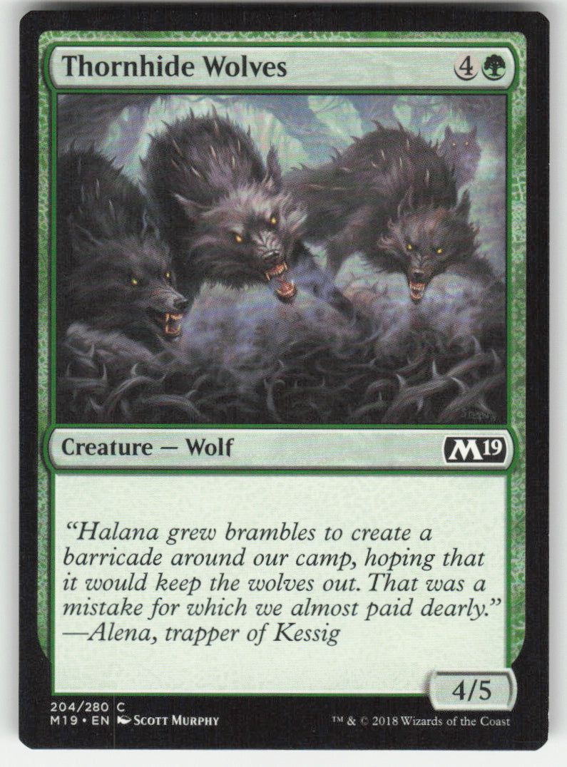 Thornhide Wolves #204/280 Core Set 2019 MTG Non-Foil English