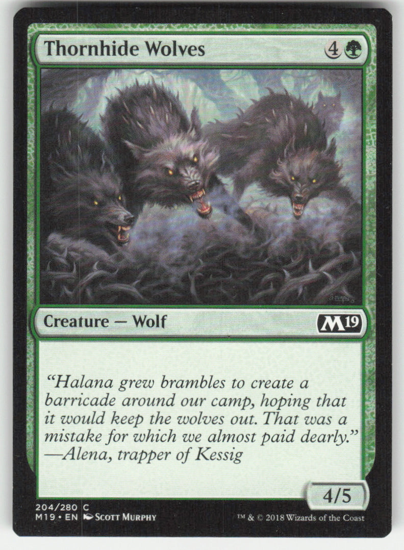 Thornhide Wolves #204/280 Core Set 2019 MTG Non-Foil English