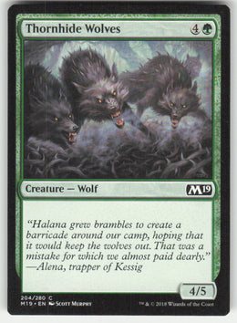 Thornhide Wolves #204/280 Core Set 2019 MTG Non-Foil English