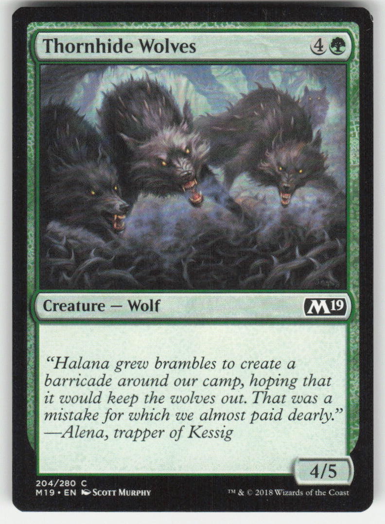 Thornhide Wolves #204/280 Core Set 2019 MTG Non-Foil English
