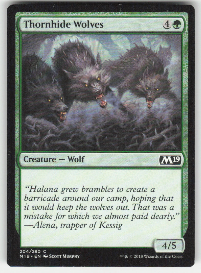 Thornhide Wolves #204/280 Core Set 2019 MTG Non-Foil English