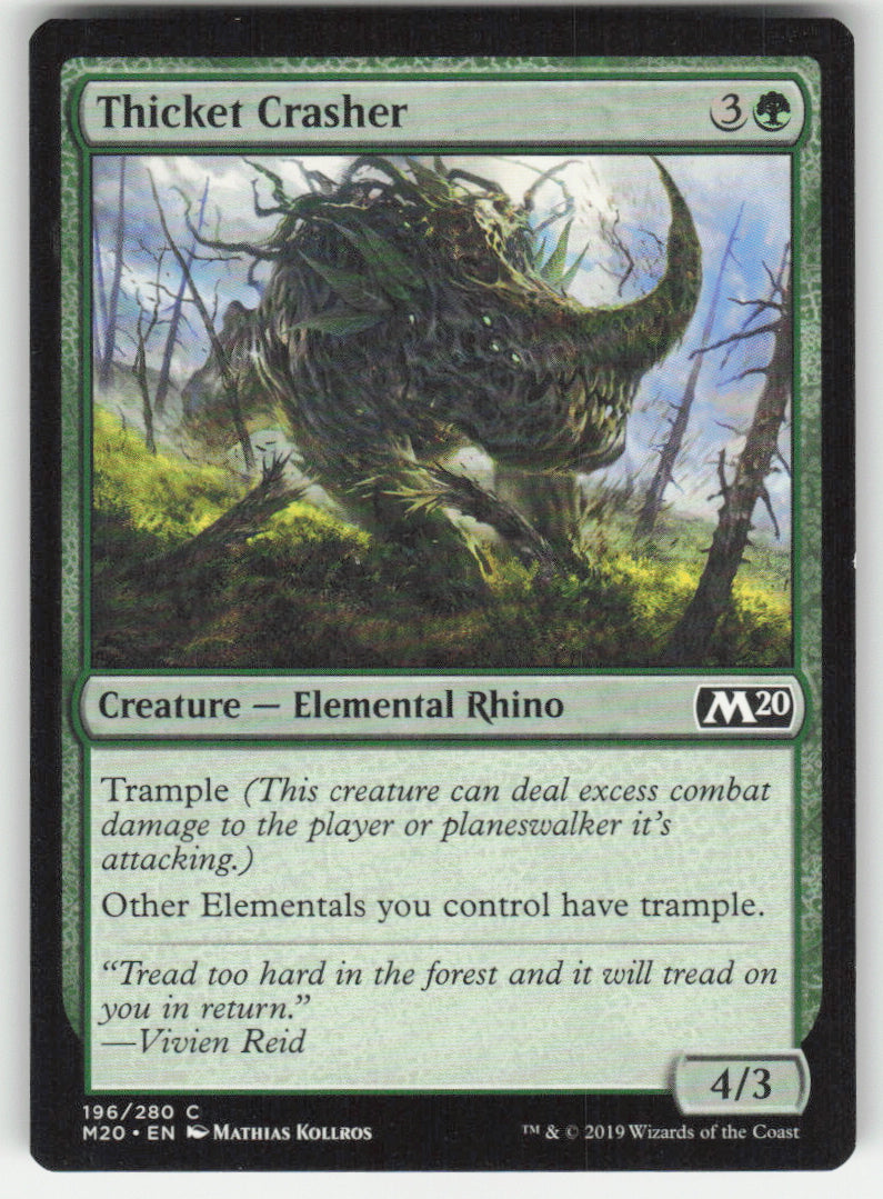 Thicket Crasher #196/280 Core Set 2020 MTG Non-Foil English