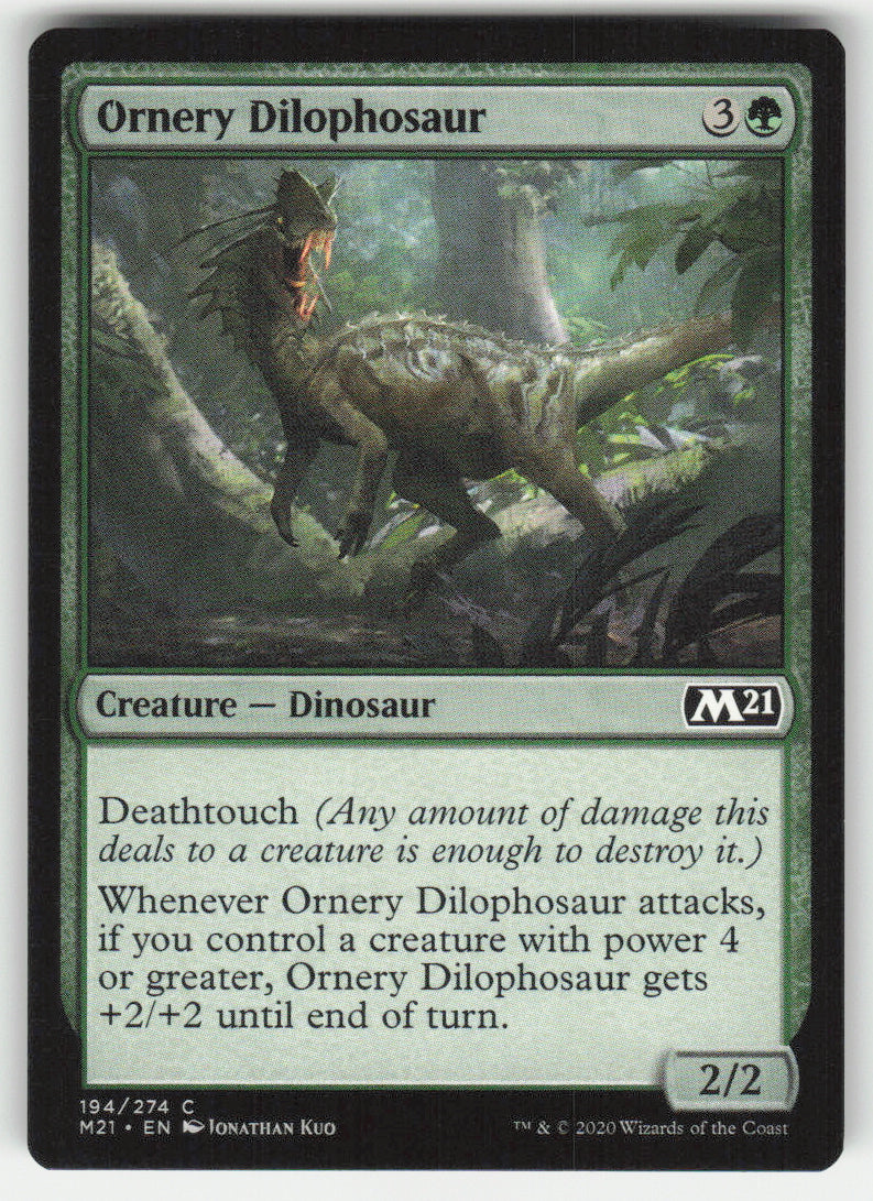 Ornery Dilophosaur #194/274 Core Set 2021 MTG Non-Foil English
