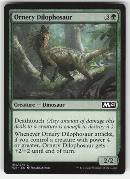 Ornery Dilophosaur #194/274 Core Set 2021 MTG Non-Foil English