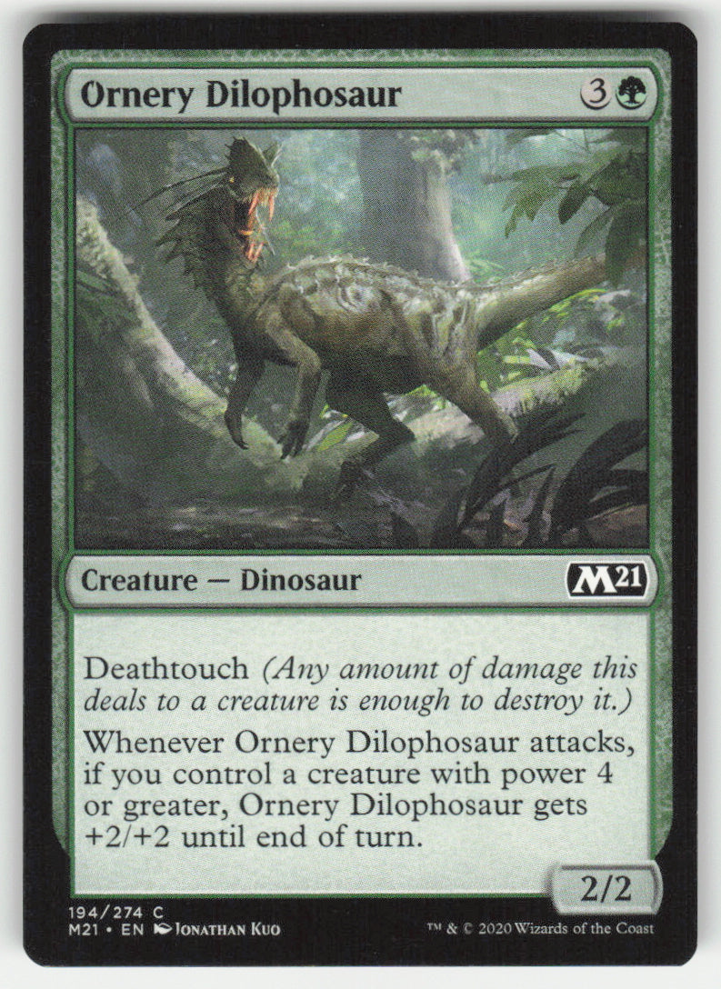 Ornery Dilophosaur #194/274 Core Set 2021 MTG Non-Foil English