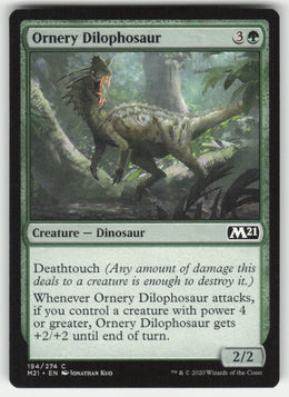 Ornery Dilophosaur #194/274 Core Set 2021 MTG Non-Foil English