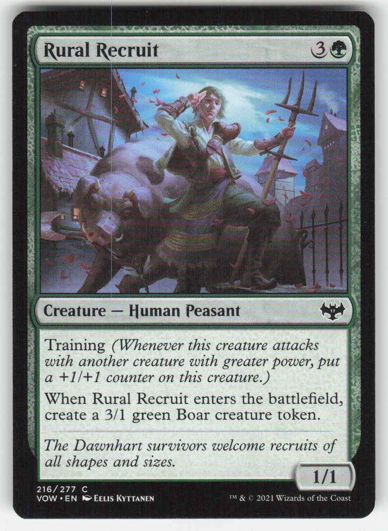 Rural Recruit #216/277 Innistrad: Crimson Vow MTG Non-Foil English