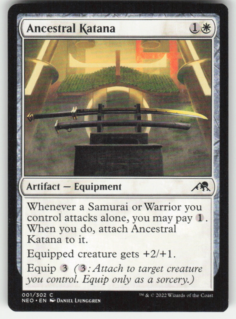 Ancestral Katana #1/302 Kamigawa: Neon Dynasty MTG Non-Foil English