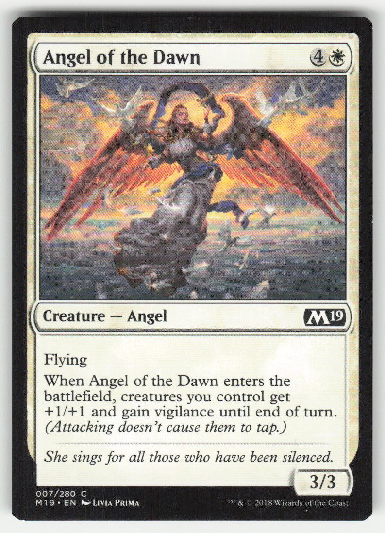 Angel of the Dawn #7/280 Core Set 2019 MTG Non-Foil English