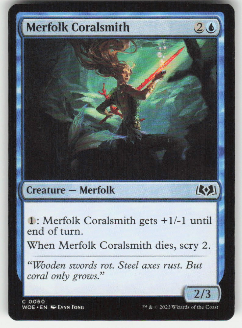 Merfolk Coralsmith #60 Wilds of Eldraine MTG Non-Foil English