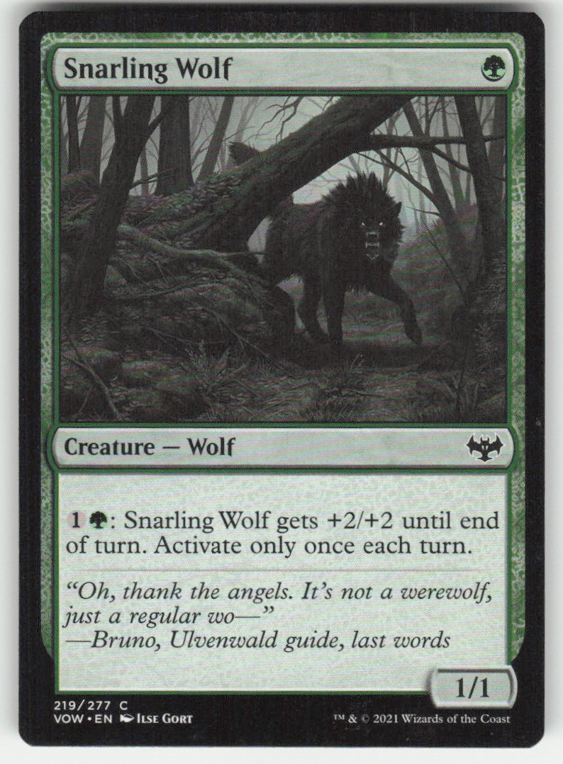 Snarling Wolf #219/277 Innistrad: Crimson Vow MTG Non-Foil English