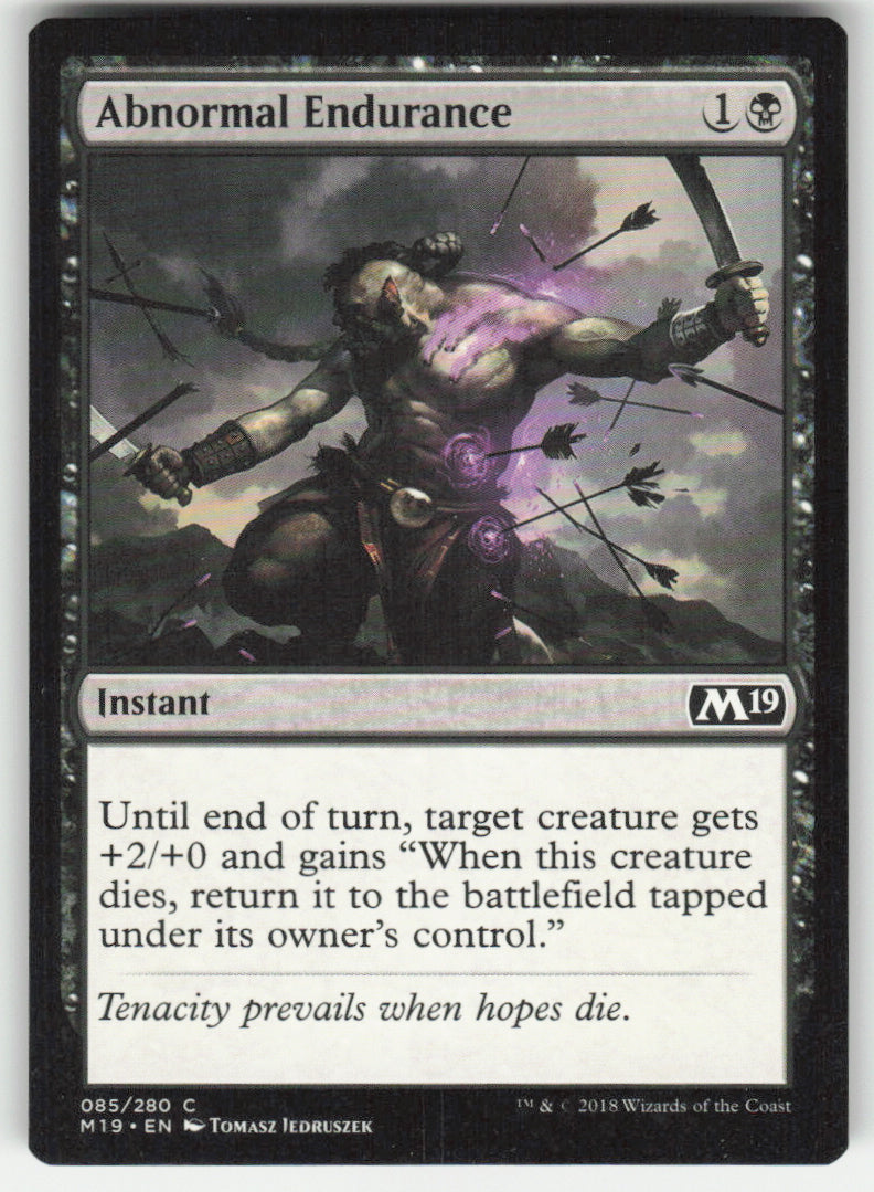 Abnormal Endurance #85/280 Core Set 2019 MTG Non-Foil English
