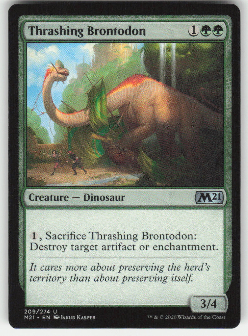 Thrashing Brontodon #209/274 Core Set 2021 MTG Non-Foil English