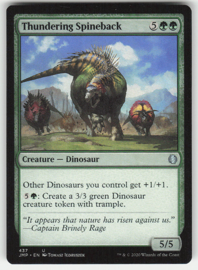 Thundering Spineback #437 Jumpstart MTG Non-Foil English