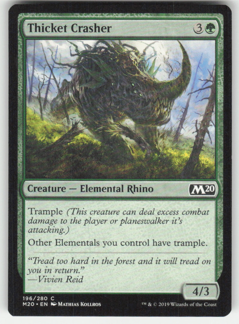 Thicket Crasher #196/280 Core Set 2020 MTG Non-Foil English