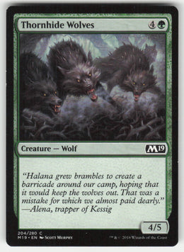 Thornhide Wolves #204/280 Core Set 2019 MTG Non-Foil English
