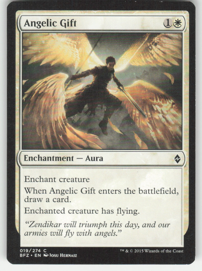 Angelic Gift #19/274 Battle for Zendikar MTG Non-Foil English