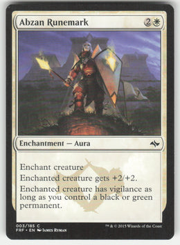 Abzan Runemark #3/185 Fate Reforged MTG Non-Foil English