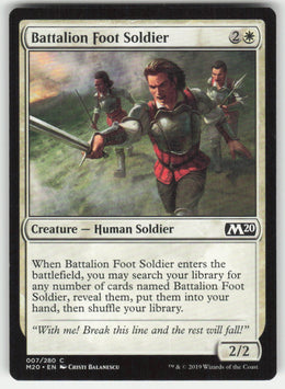 Battalion Foot Soldier #7/280 Core Set 2020 MTG Non-Foil English