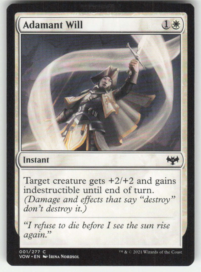 Adamant Will #1/277 Innistrad: Crimson Vow MTG Non-Foil English
