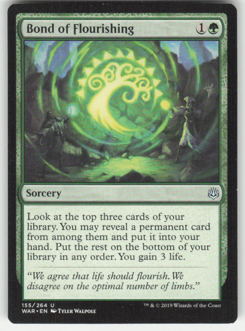 Bond of Flourishing #155/264 War of the Spark MTG Non-Foil English