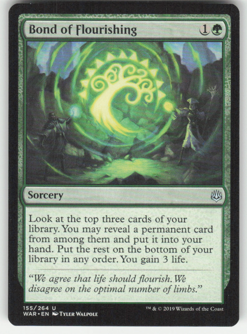 Bond of Flourishing #155/264 War of the Spark MTG Non-Foil English
