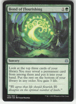Bond of Flourishing #155/264 War of the Spark MTG Non-Foil English