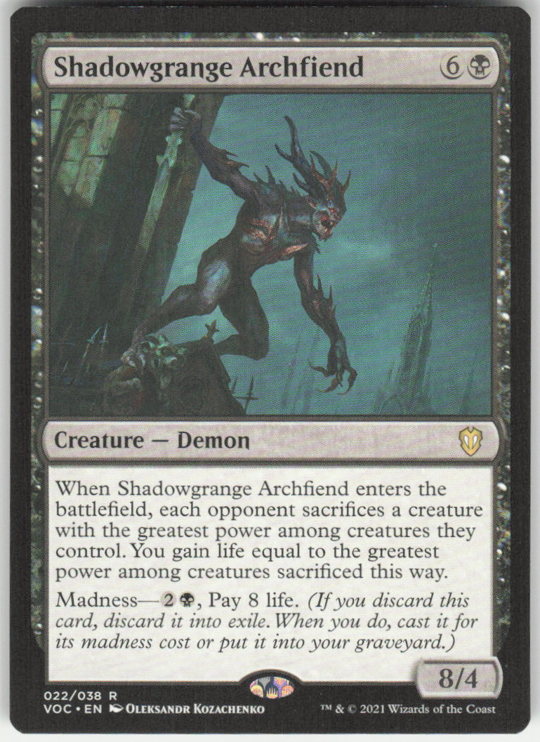 Shadowgrange Archfiend #22/38 Non-Foil