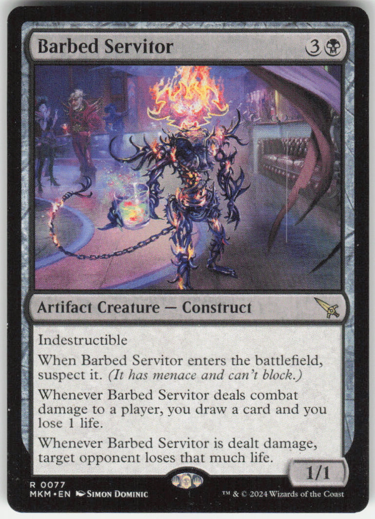 Barbed Servitor #77 Murders at Karlov Manor MTG Non-Foil English